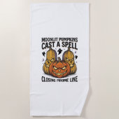 Serviette De Plage Citation de citrouille d'Halloween Jack O Lantern (Devant)