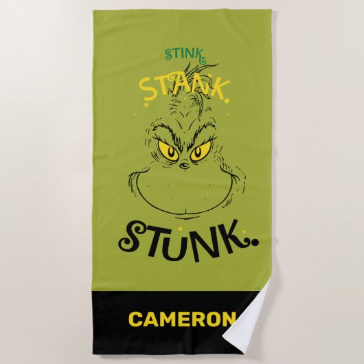 Serviette De Plage Citation de Mister Grinch : Beurk Beurk Beurk (Devant)