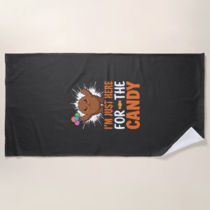 Serviette De Plage Citation de Monstre de Bonbons d'Halloween Design