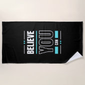 Serviette De Plage Citation de motivation Texte tendance et positif (Devant)