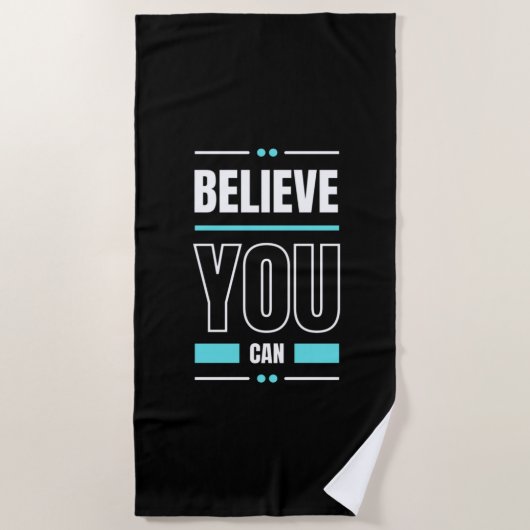 Serviette De Plage Citation de motivation Texte tendance et positif (Devant)