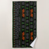 Serviette De Plage Citation de Noël « Good Better Best Never Let It R (Devant)