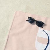 Serviette De Plage Citation de script de typographie moderne (En situation)