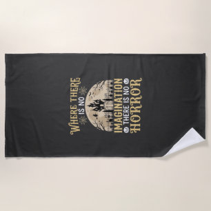 Serviette De Plage Citation d'Horreur Halloween Château Hanté Imagina
