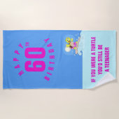 Serviette De Plage Citation drôle de 60ème anniversaire (Devant)