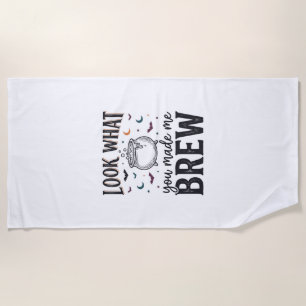 Serviette De Plage Citation drôle de sorcière d'Halloween Regarde ce