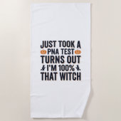 Serviette De Plage Citation drôle de sorcière pour test Halloween Des (Devant)
