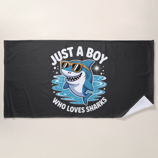 Serviette De Plage Citation drôle sur les requins (Devant)