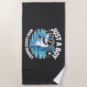 Serviette De Plage Citation drôle sur les requins (Devant)
