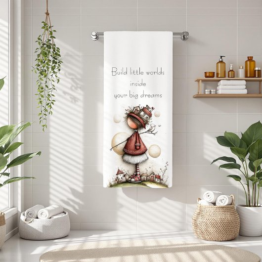 Serviette De Plage Citation Fantaisiste et Fille