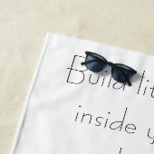 Serviette De Plage Citation fantaisiste et fille (En situation)