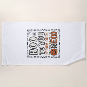 Serviette De Plage Citation Halloween Boo à toi de notre équipage Vin