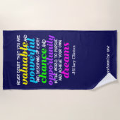 Serviette De Plage Citation Hillary Clinton Inspirational Dreams (Devant)