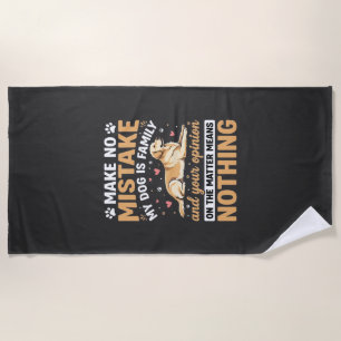 Serviette De Plage Citation Mon Chien Est Famille