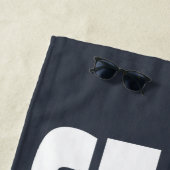 Serviette De Plage Citation "Seas The Day" Téméraire (En situation)