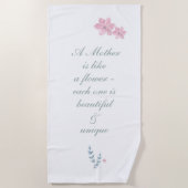 Serviette De Plage Citation simple florale belle mère (Devant)