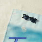 Serviette De Plage Citation Tipsy Tannée Ocean Beach (En situation)