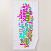 Serviette De Plage Citations de vacances d'été (Devant)