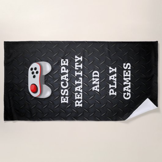Serviette De Plage Citations drôles de Gamer (Devant)