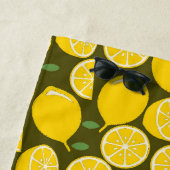 Serviette De Plage Citron Jaune Moderne Amusant mignon (En situation)
