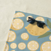 Serviette De Plage Citron jaune Motif (En situation)