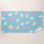 Serviette De Plage Citron pâle d'été (Devant)