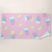 Serviette De Plage Citron pâle d'été (Devant)