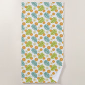 Serviette De Plage Citron Tropical (Devant)