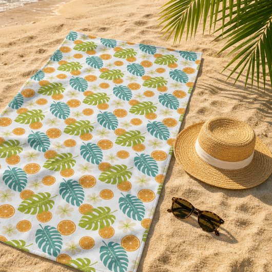 Serviette De Plage Citron Tropical