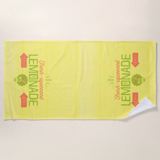 Serviette De Plage Citronade fraîche taillée (Devant)