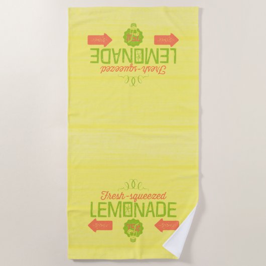 Serviette De Plage Citronade fraîche taillée (Devant)