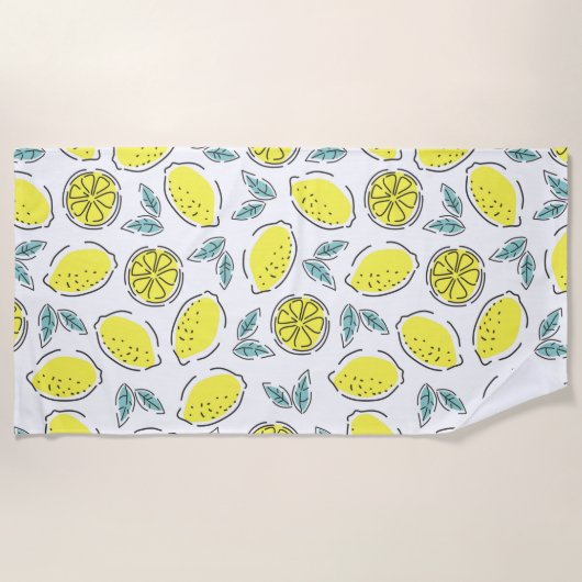 Serviette De Plage Citrons (Devant)