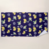 Serviette De Plage Citrons d'été (Devant)