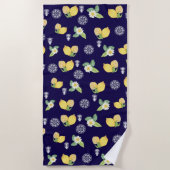 Serviette De Plage Citrons d'été (Devant)