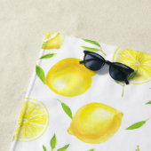 Serviette De Plage Citrons et feuilles (En situation)