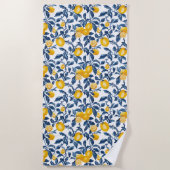 Serviette De Plage Citrons méditerranéens Motif sans couture (Devant)
