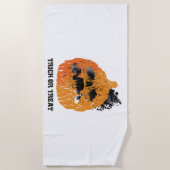 Serviette De Plage Citrouille d'Halloween (Devant)