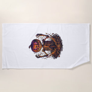 Serviette De Plage Citrouille d'Halloween squelette Portail de Magie
