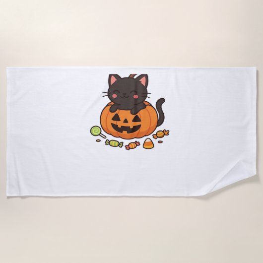 Serviette De Plage Citrouille Kitty Parade Essential T-Shirt (Devant)
