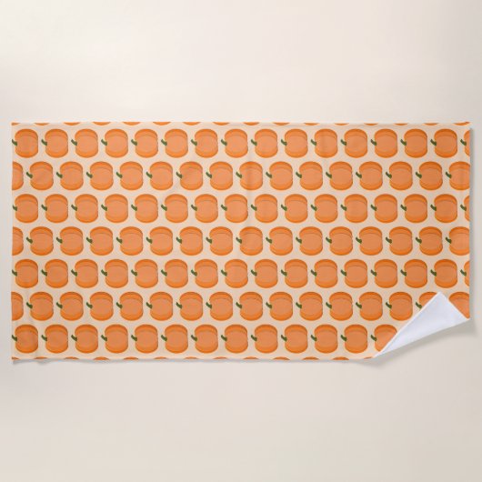 Serviette De Plage Citrouille neutre de genre orange mignon (Devant)
