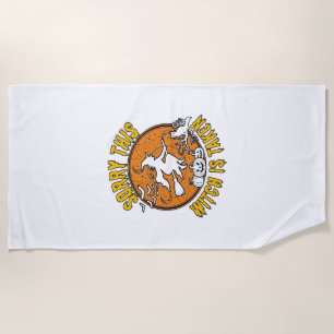 Serviette De Plage Citrouilles de Halloween de Chat de Sorcière Est P