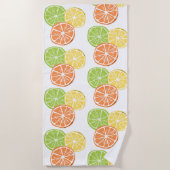 Serviette De Plage Citrus Orange Citron Lime été (Devant)
