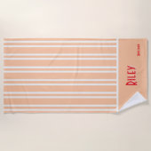 Serviette De Plage City Chic Tropical Mango Bridesmaitres rayées (Devant)