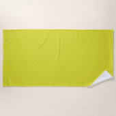 Serviette De Plage Clair néon jaune vert texturé (Devant)