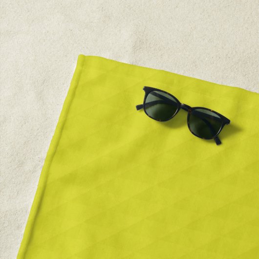 Serviette De Plage Clair néon jaune vert texturé (En situation)