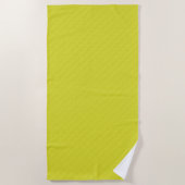 Serviette De Plage Clair néon jaune vert texturé (Devant)