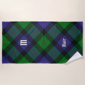 Serviette de plage Clan Blair Tartan (Devant)