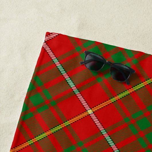 Serviette De Plage Clan Bruce Tartan (En situation)