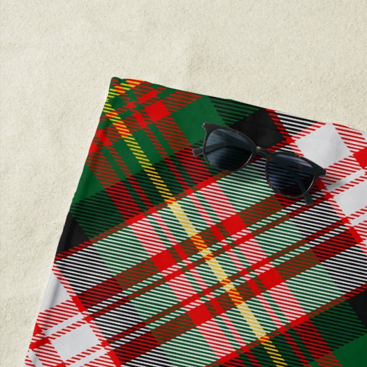 Serviette De Plage Clan Carnegie robe Tartan (En situation)
