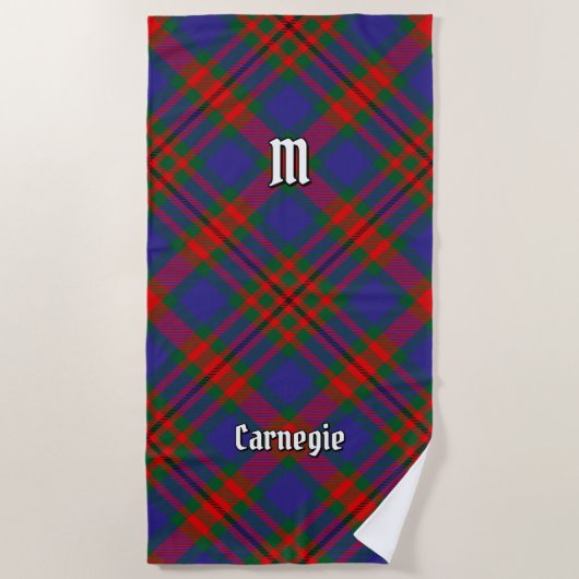 Serviette De Plage Clan Carnegie Tartan (Devant)